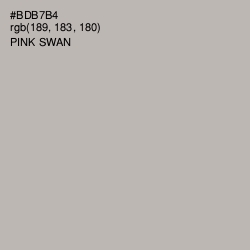 #BDB7B4 - Pink Swan Color Image